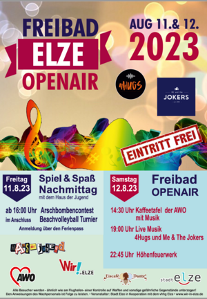 Plakat zum Freibad-OpenAir 2023