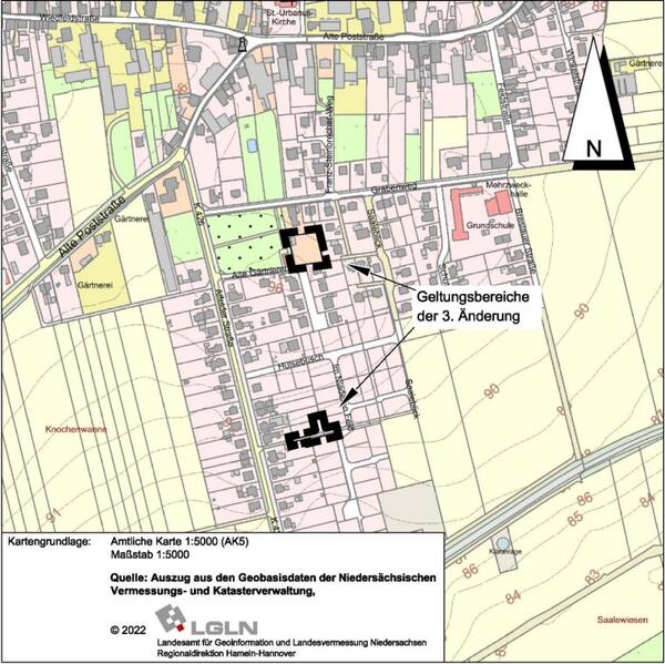 Bebauungsplan Nr. 11 "&Ouml;stlich der Alfelder Stra&szlig;e" 3. &Auml;nderung
