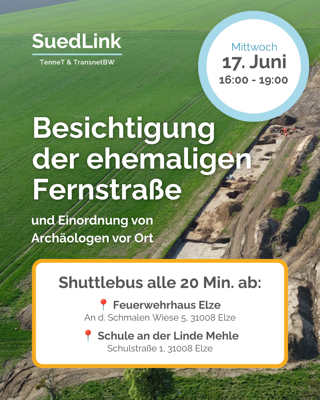 Einladung zur Besichtigung der ehemaligen Fernstra&szlig;e