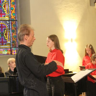 Musikalische Untermalung durch den Christophoruschor beim Abschlussgottesdienst