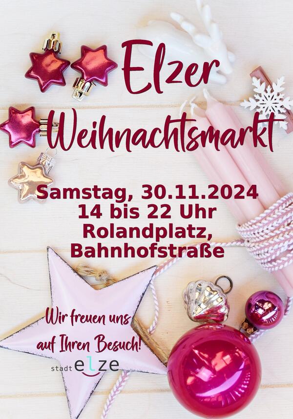 Einladung zum Elzer Weihnachtsmarkt am 30.11.2024
