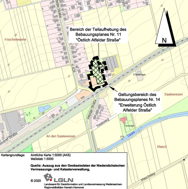Bebauungsplan Nr. 14 &raquo;Erweiterung &Ouml;stlich der Alfelder Stra&szlig;e&laquo; 